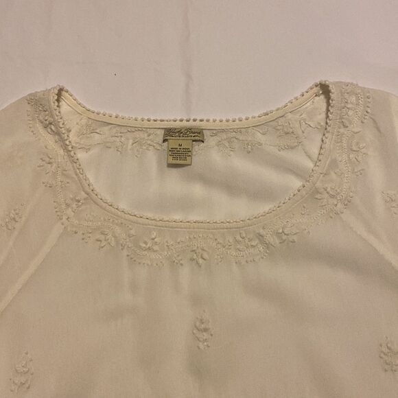 Lucky Brand Sheer Embroidered Blouse Top Size Medium NWOT - Picture 7 of 13